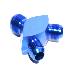 Fitting Adapter 3-Way Y-Block AN12 12-AN Male to (two) AN10 10-AN Male BLUE