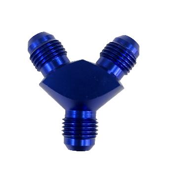 1Pcs Blue Aluminum Y Fitting 6 X 6 X 6 AN Male EMUSA