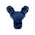 EMUSA Aluminum Blue Oil Fuel Fluid Y Block Flare Fitting 8AN x 6AN x 6AN Male