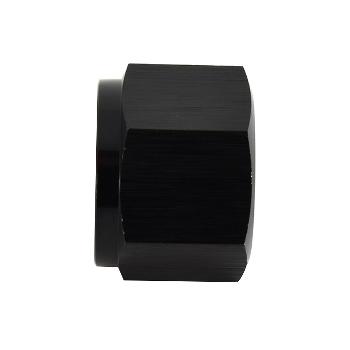 -8AN Fitting Female Cap block off nut Black