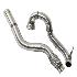 New Turbo Catless Test Pipe SS Exhaust Downpipe 3