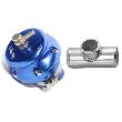 New Aluminum Universal Blue 50MM Turbo Blow Off Valve V-band Flange+2.5