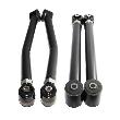 4pc Front+Rear Lower Adj. Control Arm for 2007-2018 Jeep Wrangler 4WD/2WD Black