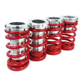 Red/Silver 95-99 Mitsubishi Eclipse Coilover Lowering Spring Kits Adj. High/Low