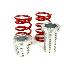 Red/Silver 95-99 Mitsubishi Eclipse Coilover Lowering Spring Kits Adj. High/Low