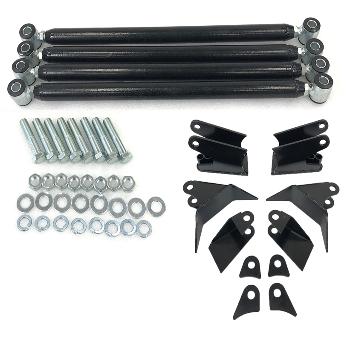 4 Link Kit for 2.75"Axle Hot Rod Rat Truck+ Weld On Triangulated Mount Bracket