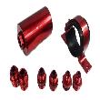 EMUSA AN6/AN8/AN10 30 Micron Billet Aluminum inline Fuel/Petrol Filter Red