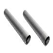 2 pcs Galvanized Steel Straight Exhaust Resonator Pipe 2