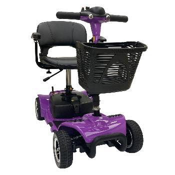 4 Wheel Mobility Scooter Folding Drive Device, Loading Capacity 265 lbs (Purple)