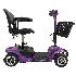 4 Wheel Mobility Scooter Folding Drive Device, Loading Capacity 265 lbs (Purple)