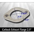 Exhaust Flange 2.5 quot; CATBACK EXHAUST WELDABLE FLANGE