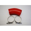 Silicone Reducer hose 45° 2.5 quot; COUPLER Red+clamp