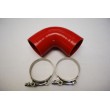 Silicone Reducer hose 90° 2.5 quot; COUPLER Red+clamp