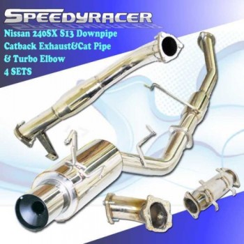 1989-1994 Nissan 240SX S13 Downpipe Catback Exhaust &Cat Pipe & Turbo Elbow 4 SETS