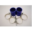 UNIVERSAL Silicone hose 2 quot; straight COUPLER with clamps Blue