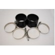 UNIVERSAL 3 quot; silicone coupler with clamps BLACK